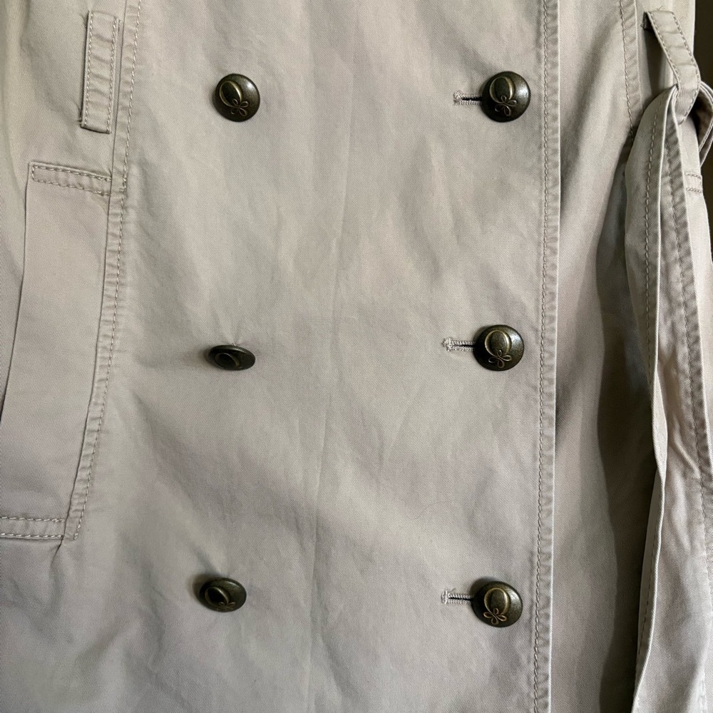 QMack Trench Coat Tan Cotton Women’s size Small - Picture 5 of 7